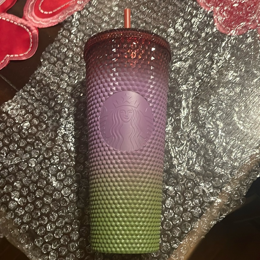 Mexico 🇲🇽 Exclusive Purple Green Ombre Bling Studded Tumbler